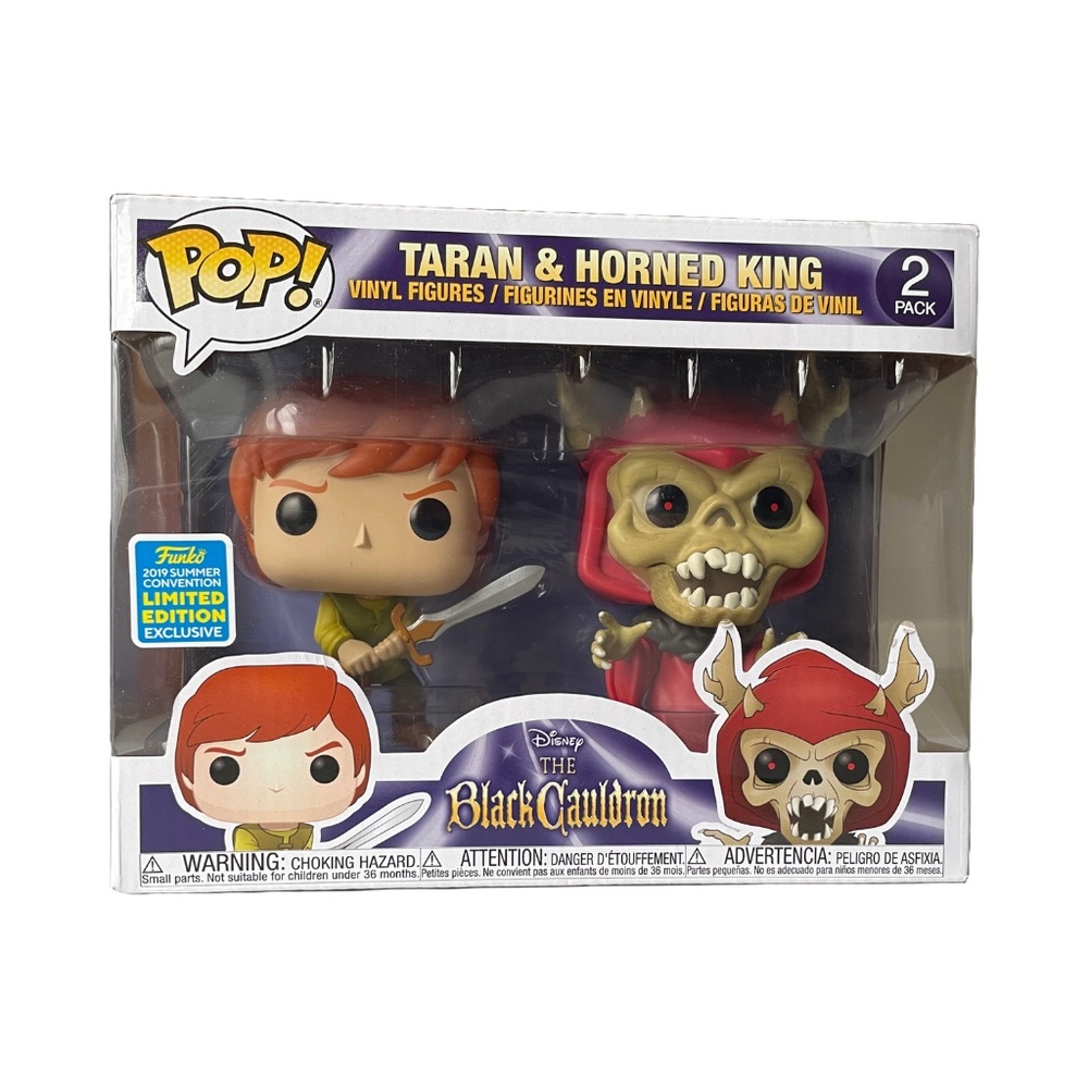 NEW! Funko Pop! The Black Cauldron Taran & Horned King. 2019 Limited Edition.